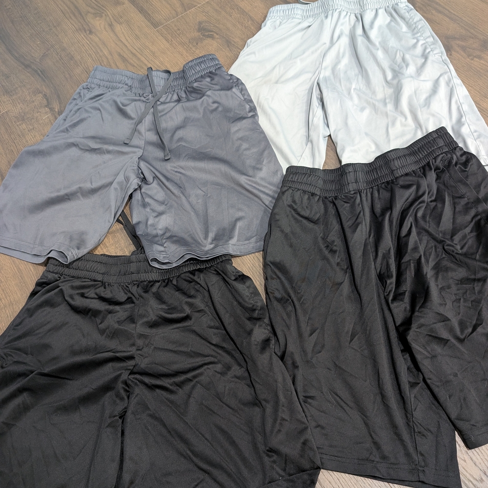 Men's Athletic Shorts - Black, Gray, White